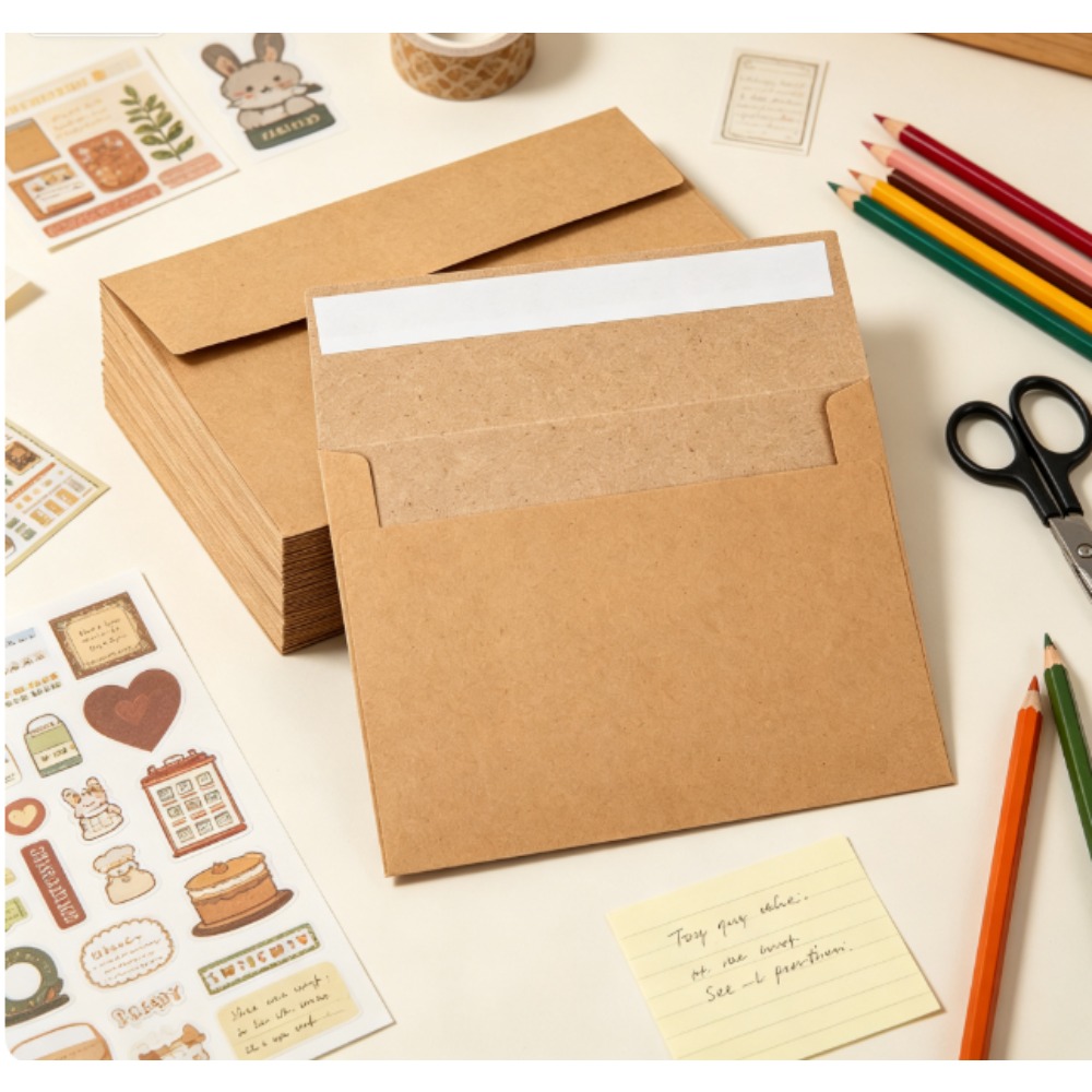 Letter Envelope Kraft - 50 amplop kertas kraft - amplop