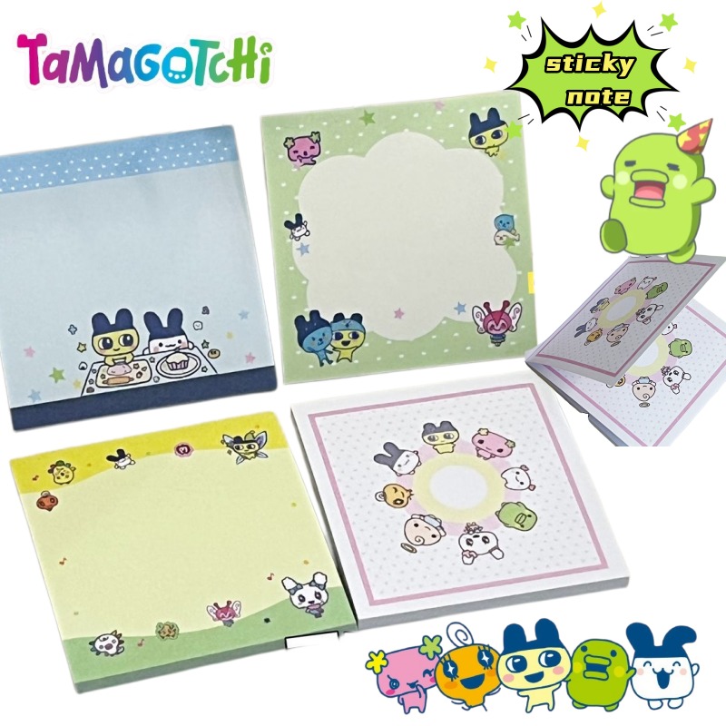 Memo Pad Sticky - 4 Buah Tamagotchi Mametchi Memetchi Kartun