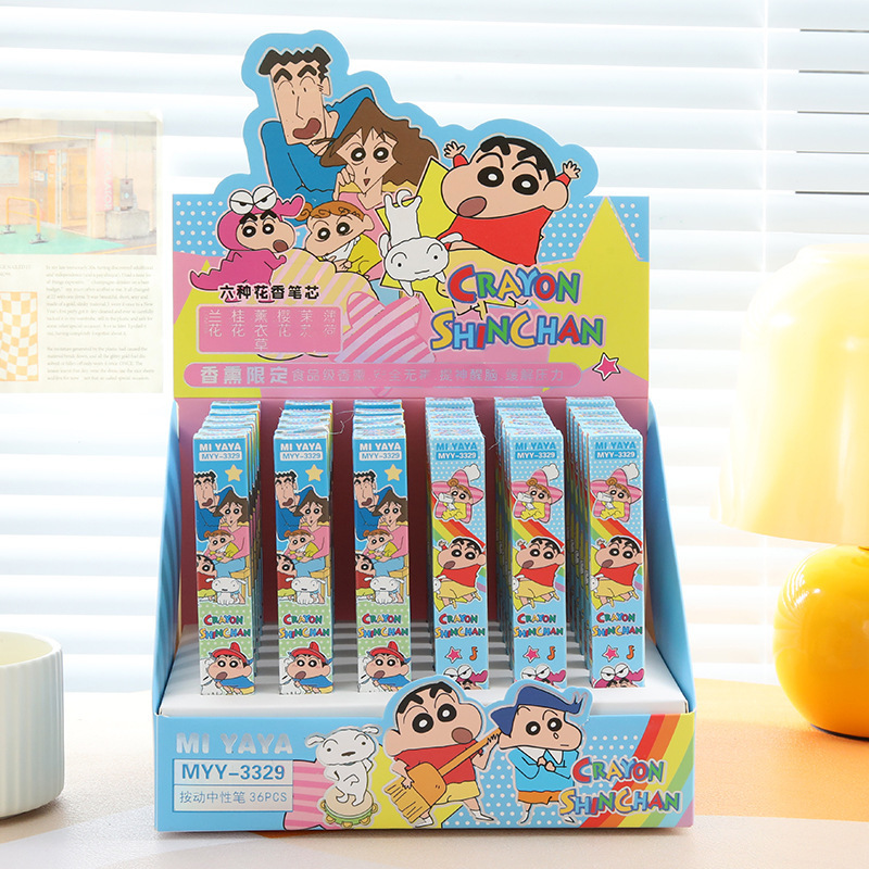 Office Stationery And Supply - 6Pcs Pena Gel Kartun Crayon Shin-Chan