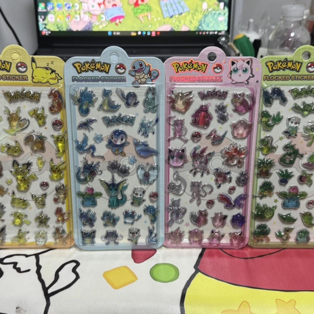 Memo Pad Sticky - 4 Buah Stiker Relief Kristal Tiga