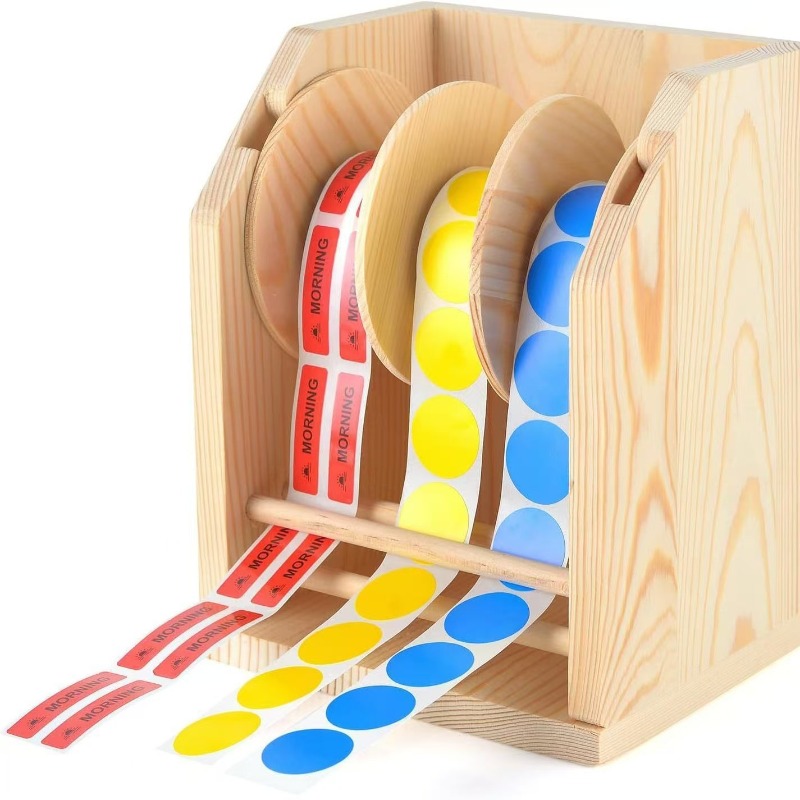 Dispenser Label Kayu Dispenser - Sticker Label Roll ulasan dan harga
